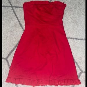 Lulus red strapless dress